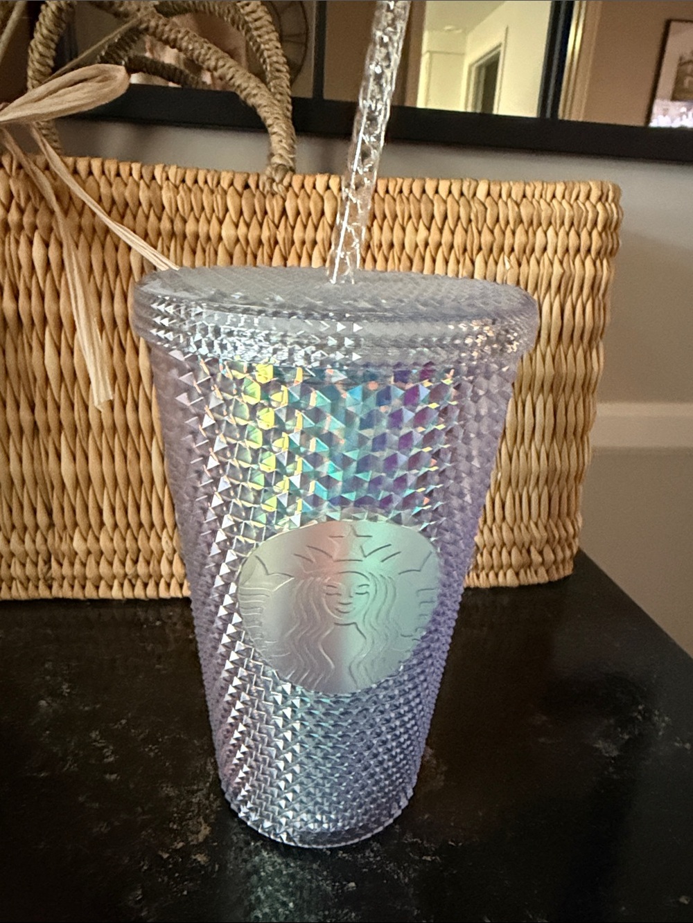 Starbucks Iridescent Studded 16 Oz Tumbler with Straw - Lavender Hues